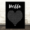 Kes Hello Black Heart Song Lyric Quote Music Print