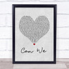 SWV Can We Grey Heart Song Lyric Quote Music Print