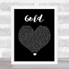 Beverley Knight Gold Black Heart Song Lyric Quote Music Print