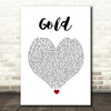 Beverley Knight Gold White Heart Song Lyric Quote Music Print