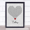 Jack & Jack Tides Grey Heart Song Lyric Quote Music Print