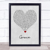 Rod Stewart Grace Grey Heart Song Lyric Quote Music Print