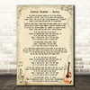 Justin Bieber Sorry Song Lyric Quote Print