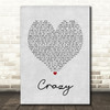 Pat Green Crazy Grey Heart Song Lyric Quote Music Print