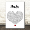 Beyonce Halo White Heart Song Lyric Quote Music Print