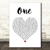 Mary J Blige feat. U2 One White Heart Song Lyric Quote Music Print