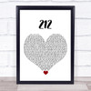 Azealia Banks 212 White Heart Song Lyric Quote Music Print