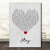 Deadmau5 Stay Grey Heart Song Lyric Quote Music Print