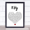The Jam Fly White Heart Song Lyric Quote Music Print