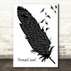 Joe Smooth Promised Land Black & White Feather & Birds Song Lyric Wall Art Print