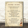 Alison Moyet Love Letters Song Lyric Quote Print