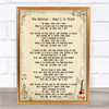 The Beatles Baby's In Black Song Lyric Quote Print