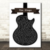 Avenged Sevenfold The Stage Black & White Guitar Song Lyric Wall Art Print