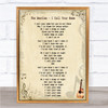 The Beatles I Call Your Name Song Lyric Quote Print