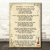 The Beatles I'll Cry Instead Song Lyric Quote Print