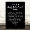 Andy Williams Love Is A Many-Splendored Thing Black Heart Song Lyric Wall Art Print