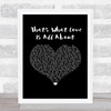 Michael Bolton That's What Love Is All About Black Heart Song Lyric Wall Art Print