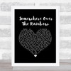 Israel Kamakawiwo'ole Somewhere Over The Rainbow Black Heart Song Lyric Wall Art Print