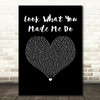 Taylor Swift Look What You Made Me Do Black Heart Song Lyric Wall Art Print