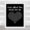 Taylor Swift Look What You Made Me Do Black Heart Song Lyric Wall Art Print