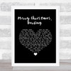 The Carpenters Merry Christmas, Darling Black Heart Song Lyric Wall Art Print