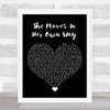 The Kooks She Moves In Her Own Way Black Heart Song Lyric Wall Art Print