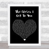 Luther Vandross The Closer I Get To You Black Heart Song Lyric Wall Art Print