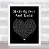 Pearl Jam State Of Love And Trust Black Heart Song Lyric Wall Art Print