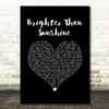 Aqualung Brighter Than Sunshine Black Heart Song Lyric Wall Art Print