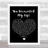 Kenny Rogers You Decorated My Life Black Heart Song Lyric Wall Art Print