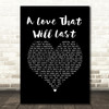 Renee Olstead A Love That Will Last Black Heart Song Lyric Wall Art Print