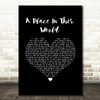 Taylor Swift A Place In This World Black Heart Song Lyric Wall Art Print