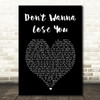 Lionel Richie Don't Wanna Lose You Black Heart Song Lyric Wall Art Print