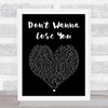 Lionel Richie Don't Wanna Lose You Black Heart Song Lyric Wall Art Print