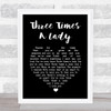 Lionel Richie Three Times A Lady Black Heart Song Lyric Wall Art Print