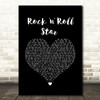 Oasis Rock 'n' Roll Star Black Heart Song Lyric Wall Art Print