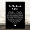 Willie Nelson On The Road Again Black Heart Song Lyric Wall Art Print