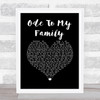 The Cranberries Ode To My Family Black Heart Song Lyric Wall Art Print