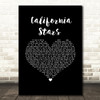 Wilco California Stars Black Heart Song Lyric Wall Art Print