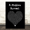 Ziv Zaifman, Hugh Jackman, Michelle Williams A Million Dreams Black Heart Song Lyric Wall Art Print