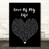Brian McKnight Love Of My Life Black Heart Song Lyric Wall Art Print
