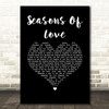 Donny Osmond Seasons Of Love Black Heart Song Lyric Wall Art Print