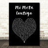 Los Sebastianes Mi Meta Contigo Black Heart Song Lyric Wall Art Print