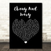 Paul McCartney Ebony And Ivory Black Heart Song Lyric Wall Art Print