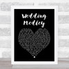 Anthem Lights Wedding Medley Black Heart Song Lyric Wall Art Print