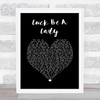 Frank Sinatra Luck Be A Lady Black Heart Song Lyric Wall Art Print