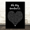 Olly Murs Oh My Goodness Black Heart Song Lyric Wall Art Print