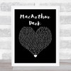 Richard Harris MacArthur Park Black Heart Song Lyric Wall Art Print