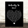 Sigma Nobody To Love Black Heart Song Lyric Wall Art Print