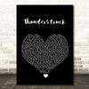 AC DC Thunderstruck Black Heart Song Lyric Wall Art Print